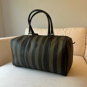 Vintage Pequin Fendi Weekender Coated Canvas Large